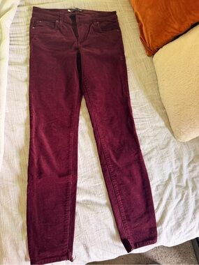 Kut from the Kloth Slim Corduroy Pants in Wine